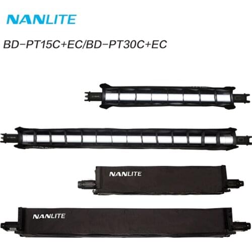 Nanlite Pavotube 15C 30C softbox Light Tube Barndoor with Eggcrate Grid Honeycomb for Nanguang 77cm 117cm light tube accessories