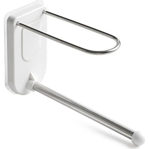 Punch-Free Wall Mounted Clothes Hanger Storage Rack Self Adhesive Double Layer Towel Holder Clips Organizer Hanger