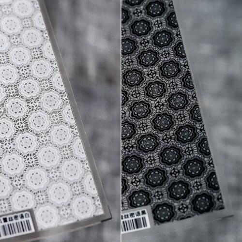 2021 New craft 5D thin tough nail stickers pro frosted thin transparent nail stickers lace nail art ufqn