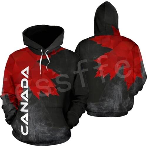 Tessffel Retro NewFashion Canada Country Flag Pullover Streetwear Funny Tracksuit Harajuku 3DPrinted Zipper/Hoodies/Jacket A-10
