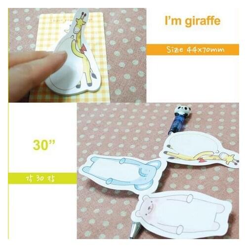 New Funny Cute Cartoon Animal design Notepad sticky emo pad Paper sticky note sticker message post
