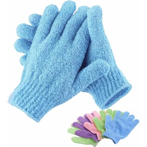 2PCS Exfoliating Bath Gloves Body Scrub Shower Gloves Brush For Massage Sponge Wash Skin Moisturizing SPA Foam