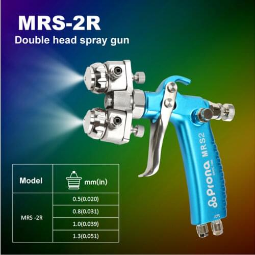 Dual nozzle spray gun MRS2-2R two head nano paint gun mould release agent hand manual pistol