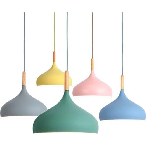 Pendant Light lamp Creative Restaurant lampshade Living Dinning Room Bar Coffee Shop Modern Hanging Lighting Colorful Macaron