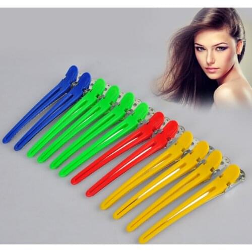 12pcs Hot Professional Hairdressing Hair Sectioning Clips Clamps Super Quality Salon Hair Grip For Styling Tools Random Color
