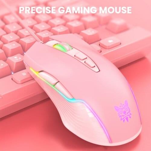 ONIKUMA 6400 DPI Wired Gaming Mouse USB Game Mice 7 Buttons Design Breathing Colors 6 Speed DPI Adjustment For Laptop PC Gamer