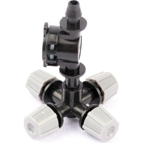 5set Gray Cross Atomizatio Sprinkler With Anti Drip Device Durable All Aspects Spray Hanging Irrigation Sprinkler System Fitting
