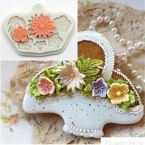 Flower Lace Cake Silicone Mold Fondant Mold Wedding Cake Tools Birthday Cake Decorating Tools Chocolate Gumpaste Craft Mold