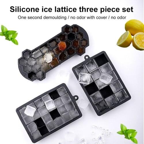 Silicone Ice Lattice 15 / 24 Lattice Ice Lattice Mould With Cover Honeycomb 26 Lattice Ice Making Box Kitchen Tool Accessories