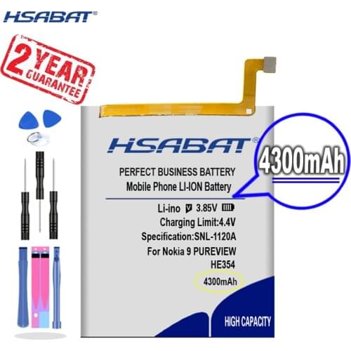 New Arrival [ HSABAT ] 4300mAh HE354 Replacement Battery for Nokia 9 PureView TA-1082 TA-1087