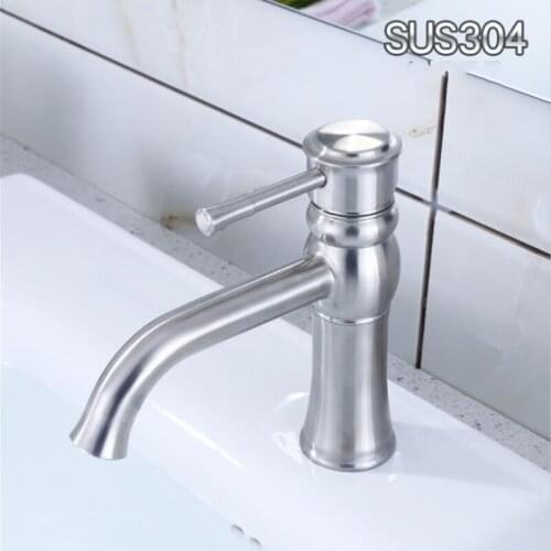 New SUS304 Stainless Steel Basin Faucet Water Mixer Tap Basin Sink Faucets Bathroom Faucet Waterfall Toilet Brush Basin Tap