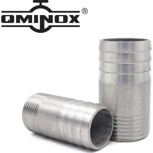 BSPT Male Threaded Nipple Coupler to Hose Barb Pipe Fittings 1/4 3/8 1/2 3/4 1 1-1/4 1-1/2 " Stainless Steel SS304 Homebrew Beer