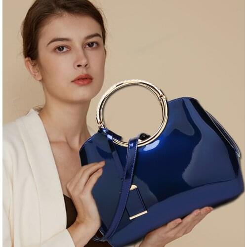 2021 Patent Leather Bright Face Womens Bag Brides Wedding Bags Tote One Shoulder Slung Luxury Handbags Women Bags Designer