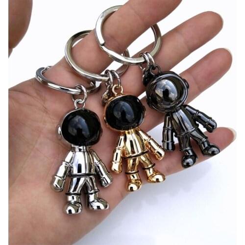 SzBlaZe Astronaut Keychain Space Robot Keyring Lovers Creative Gifts Child Friend Birthday Souvenir Accessories