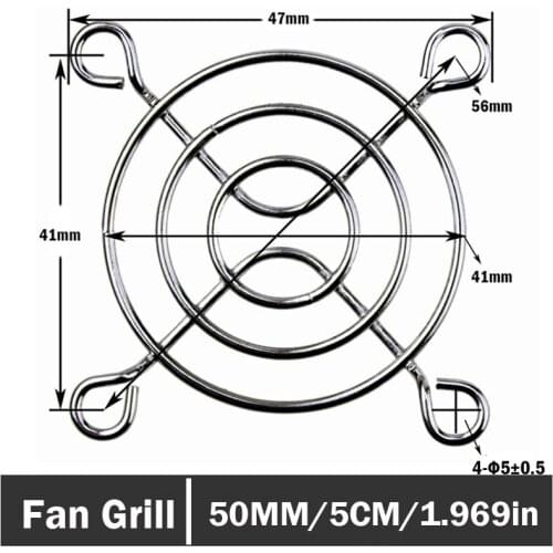 100 Pieces 50mm Fan Grill Protector Metal Finger Guard Cover for Cooling Fan 5cm