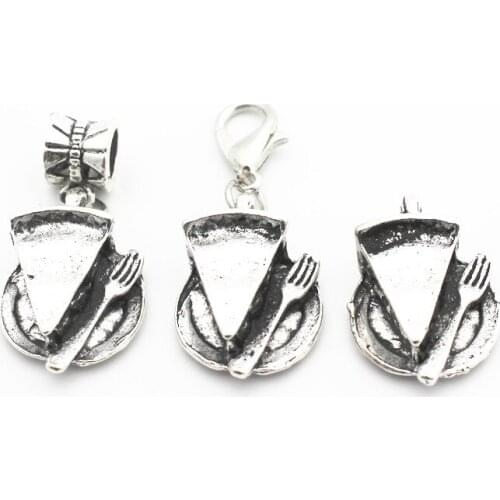 Mix3 12pcs/lot Alloy dish Tableware Dangle Charms Lobster Clasp Hanging Charm For Bracelet&Pendant Floating Charms Jewelry