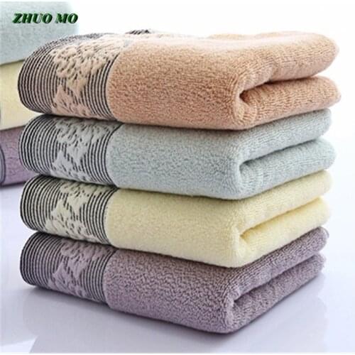 2pcs Fine Embroidered Towels For Home Adults 34*74 cm Soft Plain Cotton Satin 100% Cotton Absorbent Gift Gray Coffe Face Towel