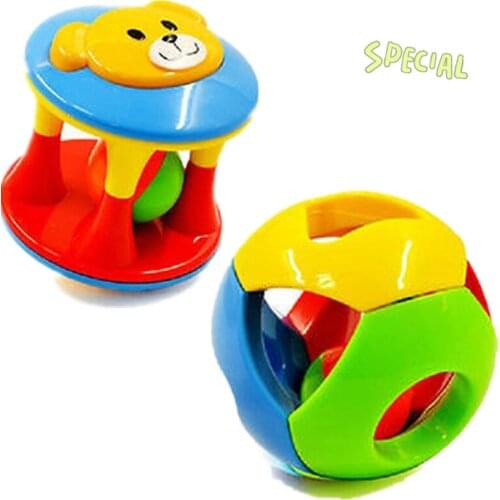 2pcs/set Baby Toys Fun Little Loud Jingle Ball Ring Jingle Develop Baby Intelligence Training Grasping Ability Educational Toys