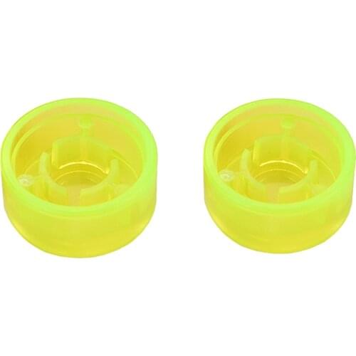 2pcs Footswitch Toppers Candy Color Yellow Plastic Bumpers Foot Nail Cap