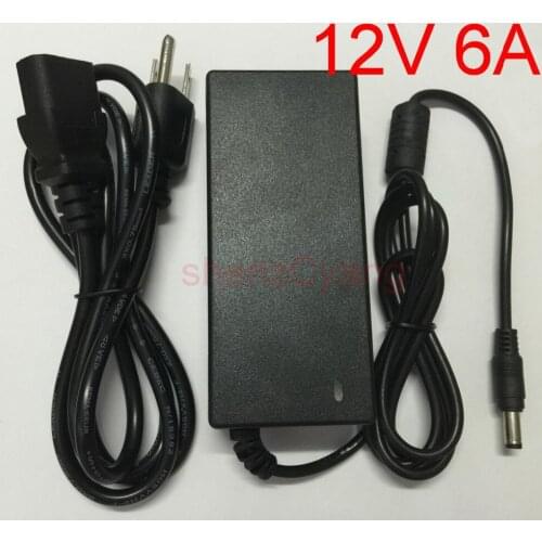 20PCS High quality IC solutions DC 12V 6A Switch power supply, 72W LED power adapter,EU, US ,UK ,AU Plug