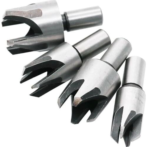 Hot 4pcs Wood Plug Cutter Cutting Tool Woodwork Plug Cutting Drill Bit Set Claw Cork Drill 5/8 1/2 3/8 1/4