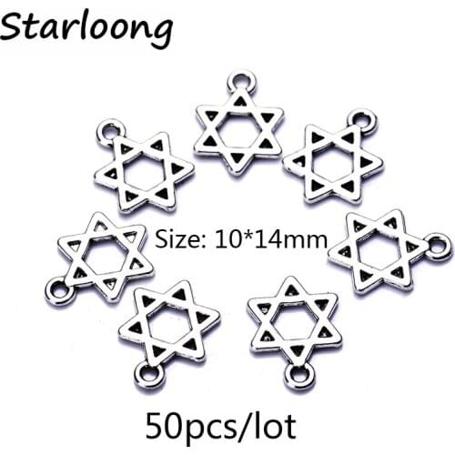 50pcs/lot new arrival zinc alloy antique silver plated Geometric figure charm pendants for Bracelet Necklace DIY Jewelry Making