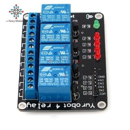 5V 4 Channel Relay Module For Arduino 4-Channel Optocoupler Relay Control Board Home Smart Switch With LED Indicator