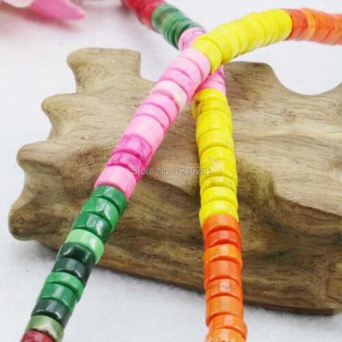 Accessories Colorful Abacus Turkey Stone DIY Beads Loose Stone For Necklace Bracelet Jewelry Making Gem Girls Gifts 15inch 3x6mm