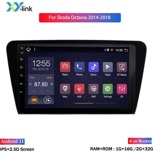 Car Multimedia DVD Player GPS Navigation system Android For skoda octavia 2014-2018 Radio Auto stereo audio mirrorlink no 2 din