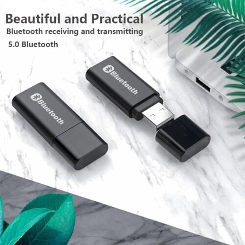 Bluetooth-compatible Receiver HandsFree 3.5mm USB Dual Output Audio BT5.0 Stereo Car Kit Transmitter Music Wireless Adapter A2DP