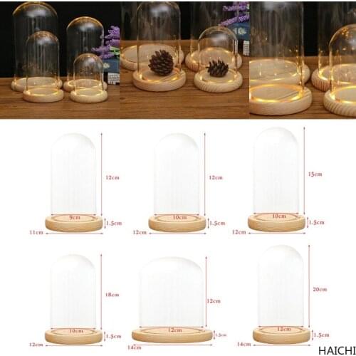 Decorative Transparent Glass Bell-Shaped Jar Display Cabinet, Hand-Made Protective Cover