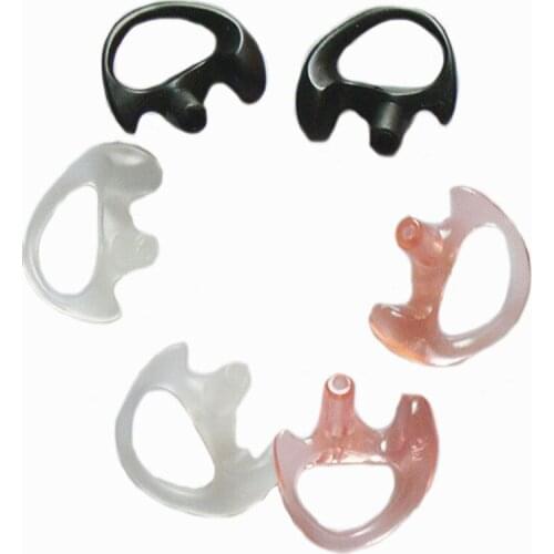 10pc Pink Earmold Molden Gel Insert Ear Bud Tip Police Acoustic Tube For Kenwood Motorola Two Way Radio Headset Earpiece