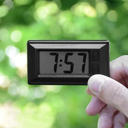 Exquisite Ultra-thin LCD Digital Display Car Vehicle Dashboard Clock With Calendar Display Mini Portable Automobile Accessories