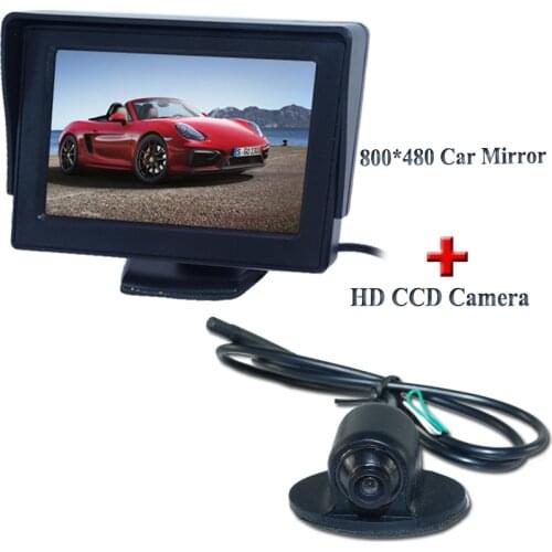 Night Vision 360 Degree Car Rear View Camera Front Camera Front View Side Reversing Backup Camera 4.3 Inch Car Monitor