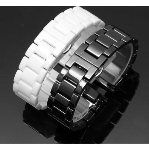 High quality Ceramic strap 20 22 mm chain bracelet for xiaomi Amazfit Samsung Gear s3 S2 strap Galaxy Watch band