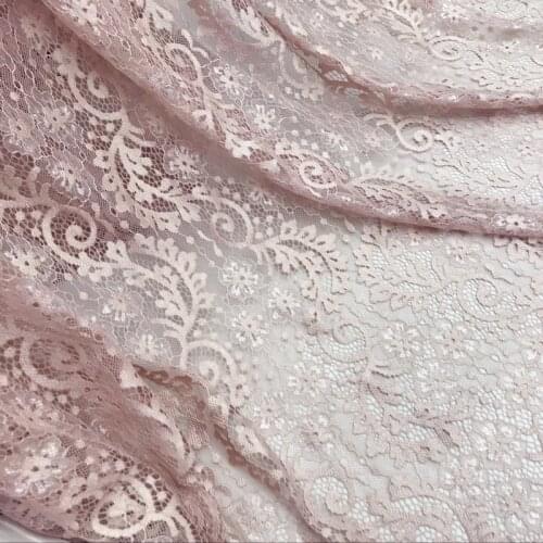 LASUI NEW 5 colors Hollow eyelash lace fabric French lace diy Weeding Dress fashion Clothing lace decoration C0234