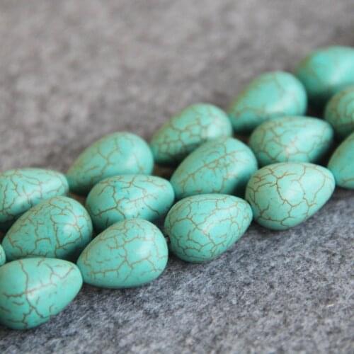 Fashion 10*15mm Natural Turkey Stone beads Howlite DIY loose women girls gift Jewelry making design Accessory Parts wholesale