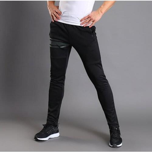 Men running pants sports outdoor jogging elastic fitness gym football soccer basketball training pants Slim Skinny trousers