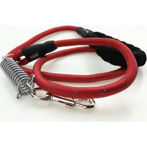 Pet Leash Dog Nylon Reflective Spring Explosion-proof Leash Round Rope Pet Supplies Wholesale