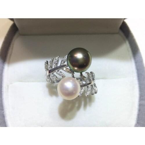 New 925 Sterling Silver Ring Finger Ring Base Settings Adjustable Ring Findings Jewelry Parts Fittings Accessories for Pearls