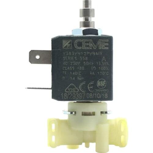 NEW CEME V393 3/2 Way NC Direct Acting AC230V AC120V 14bar Water Fluid Air Steam Gas Plastic Food Grade Solenoid Electric Valve