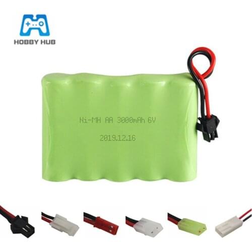 Upgrade 6v 3000mah NiMH Battery For Rc Toys Cars Tank Truck Robots Guns Boats AA Ni-MH 2400mah 6v Rechargeable Battery Pack