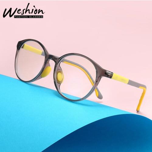 Boys Girls TR90 Glasses Frame Teens Square Reading Computer Eyewear Children Anti Blue Light Glasses With Ear Holder UV400
