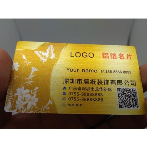 Silver foil business card printing custom/name card printing