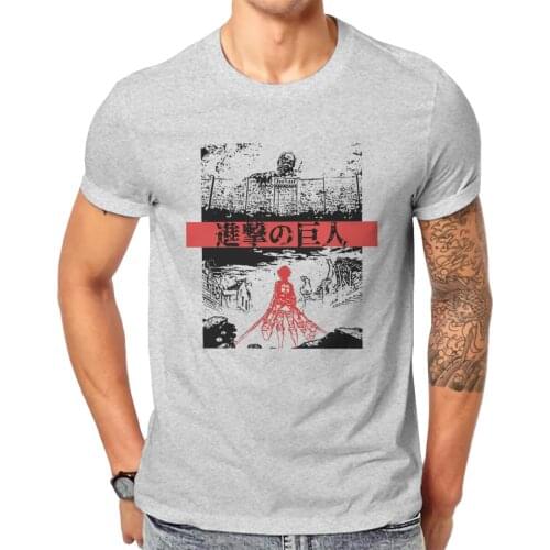 Men Attack in Titans Season 1 Poster design Anime Eren Jaeger Armin Novelty Classic Hot Sale Tshirt
