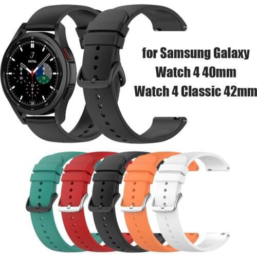 Silicone Strap For Samsung Galaxy Watch 4 40mm / Watch4 Classic 42mm Watchband bracelet de montre Correa de reloj Watches Bands