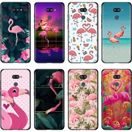 Pink red Flamingo For LG K22 K71 K61 K51S K41S K30 K20 2019 Q60 V60 V50 V40 V35 V30 G8 G8S G8X ThinQ Phone Case