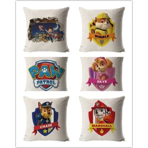 Paw Patrol Linen Pillow Cover Through Sofa Pillow Covers Decorative Car Waist Linen Pillow Cover Cushion Cover Anime Home Decor