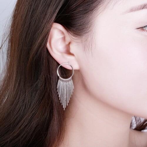 New Fashion Vintage Dangle Earrings For Women Jewelry Bright Tassel Earrings Round Ancient Long Drop Earrings Brincos