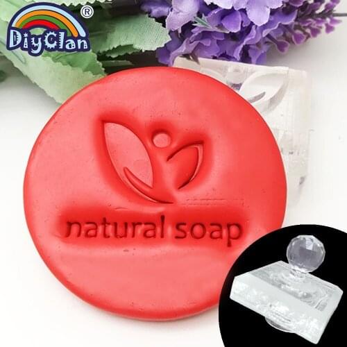 Handmade Natural Soap Stamp Diy Flowers Patterns Organic Glass Soap Seal With Handle Acrylic Resin Chapters Custom Z0183NS